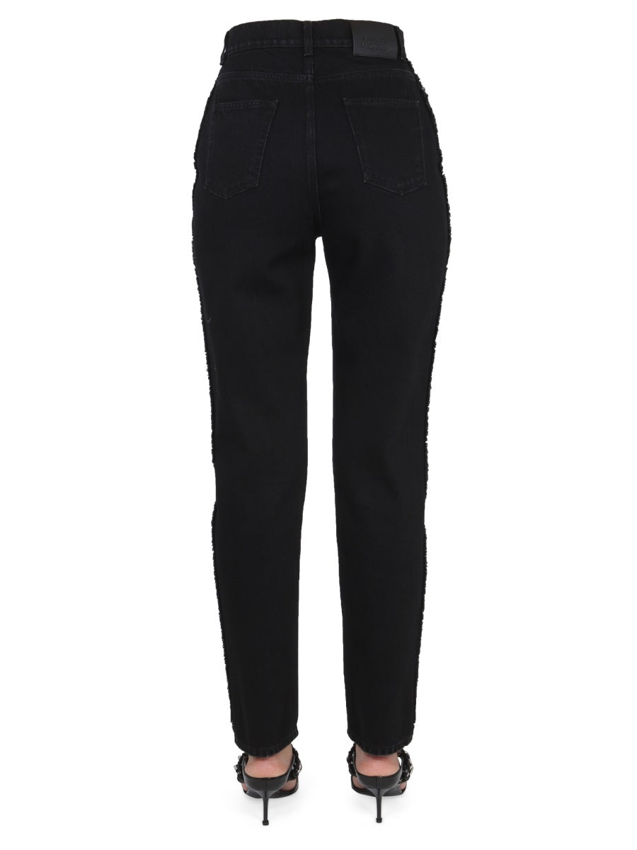 Alexander McQueen Jeans? Alexander Mcqueen Women Boyfriend Jeans Premium Designer Denim Jeans