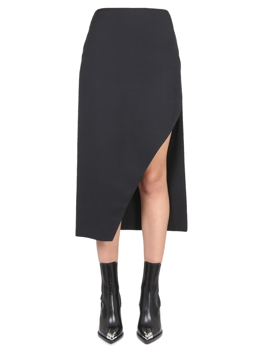 Alexander McQueen Skirts? Alexander Mcqueen Women Wool And Mohair Skirt Elegant Designer Casual Skirt