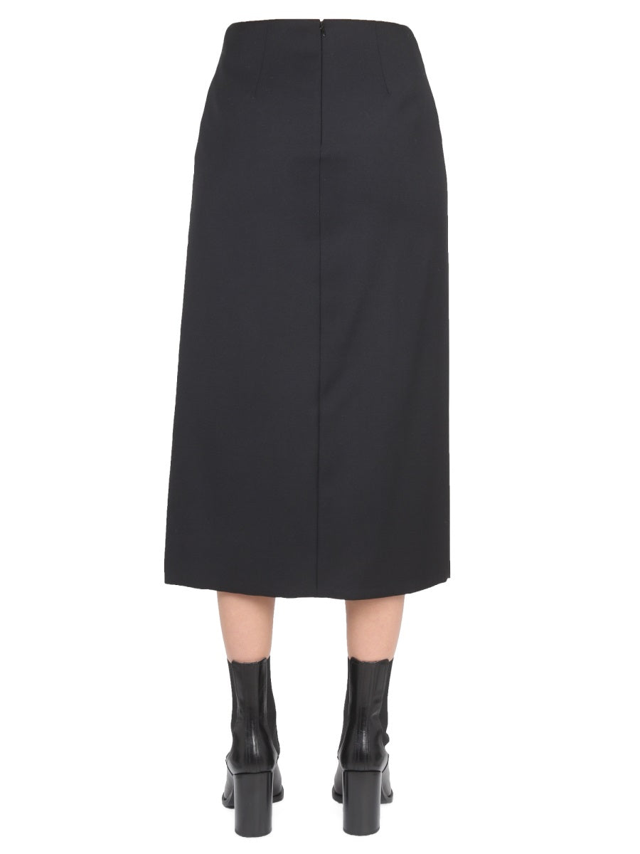 Alexander McQueen Skirts- Alexander Mcqueen Women Wool And Mohair Skirt Elegant Designer Casual Skirt