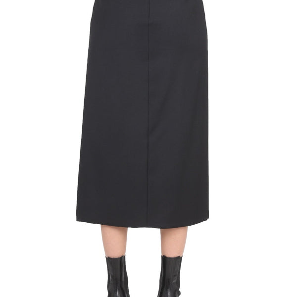 Alexander McQueen Skirts? Alexander Mcqueen Women Wool And Mohair Skirt Elegant Designer Casual Skirt