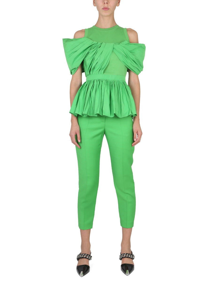 Alexander McQueen Pants? Alexander Mcqueen Women Cigarette Pants Tailored Everyday Designer Pants