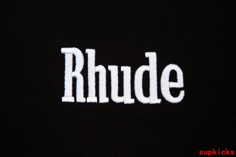 Full styled look of Rhude luxury clothing with contemporary cut