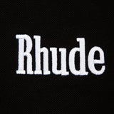 Full styled look of Rhude luxury clothing with contemporary cut