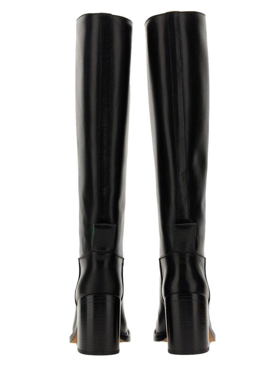 Bottega Veneta premium boots & booties detail and craftsmanship close-up
