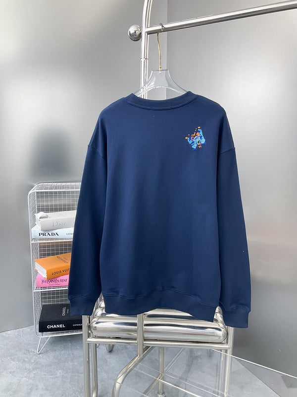 Side profile of Louis Vuitton luxury clothing with label-forward styling