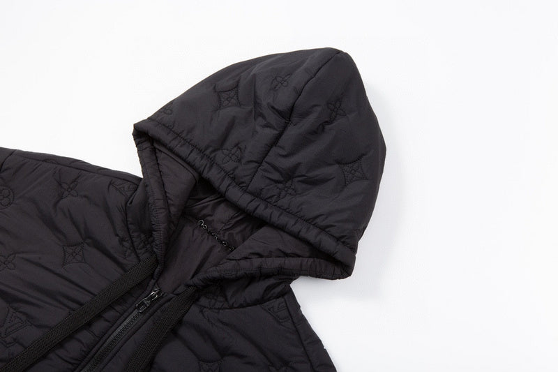 Close-up detail shot of Louis Vuitton luxury clothing with everyday silhouette