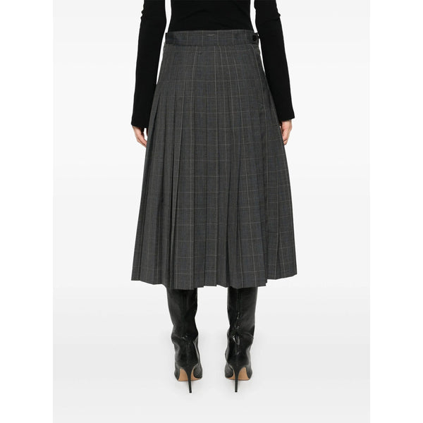 Balenciaga Skirts- Balenciaga Grey Skirts - Pleated Skirts Women Elegant Designer Casual Skirt