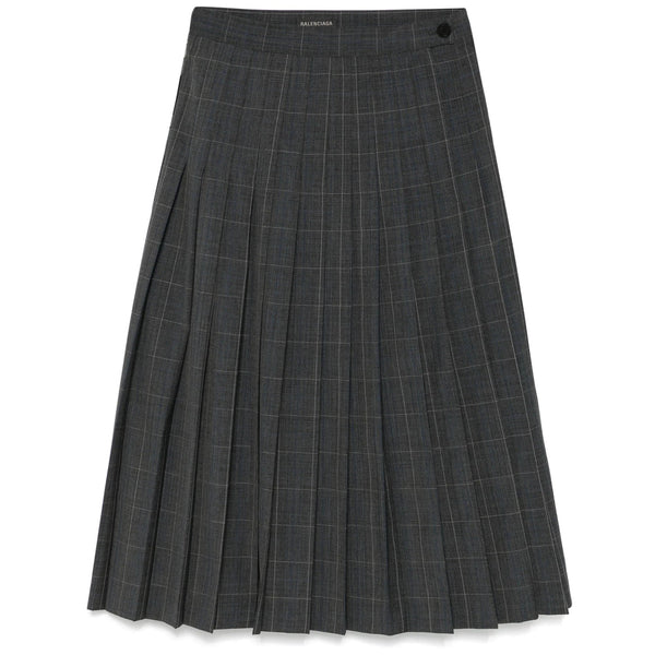 Balenciaga Skirts? Balenciaga Grey Skirts - Pleated Skirts Women Chic Everyday Designer Skirt