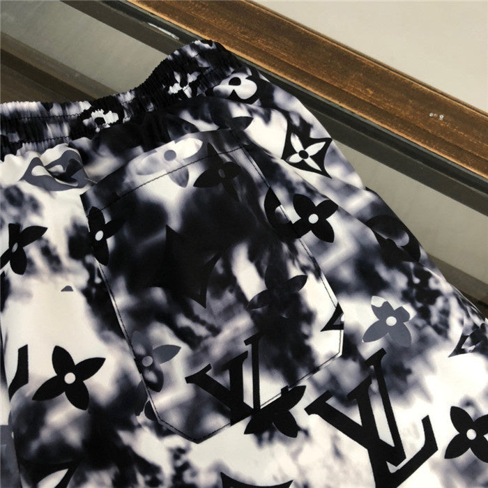 Close-up detail shot of Louis Vuitton cotton t-shirt with label-forward styling