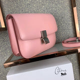 Interior view of modern structured women's handbag – women's statement bag