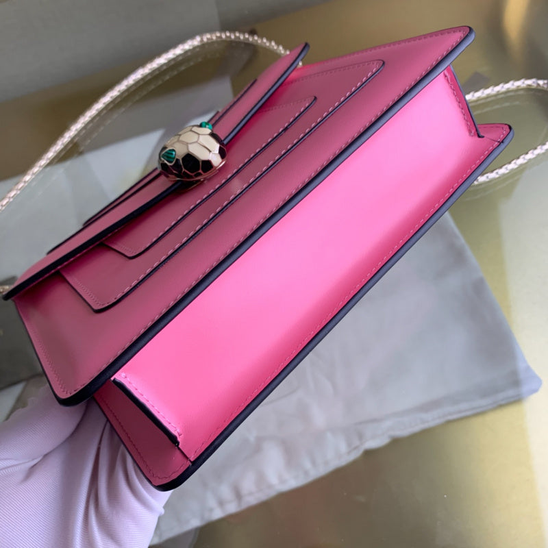Classic Vegan Leather Handbag - Smooth Faux-Leather Exterior | Women's Luxury Handbag #1686 - back view (image 4) of designer-inspired handbag