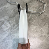 Bold Premium PU Leather Handbag - Smooth Faux-Leather Exterior | Women's Statement Accessory #1057 - back view (image 4) of designer-inspired handbag