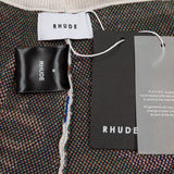 Side profile of Rhude luxury clothing with streetwear-inspired cut