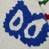 Close-up detail shot of Rhude luxury clothing with monogram-inspired silhouette