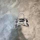Understated Faux Leather Handbag - Versatile Everyday Design | Women's Luxury Handbag #862 - close-up detail shot (image 3) of designer-inspired handbag