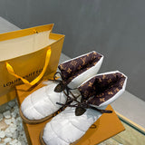 Louis Vuitton White Low-Top Sneakers - Back View