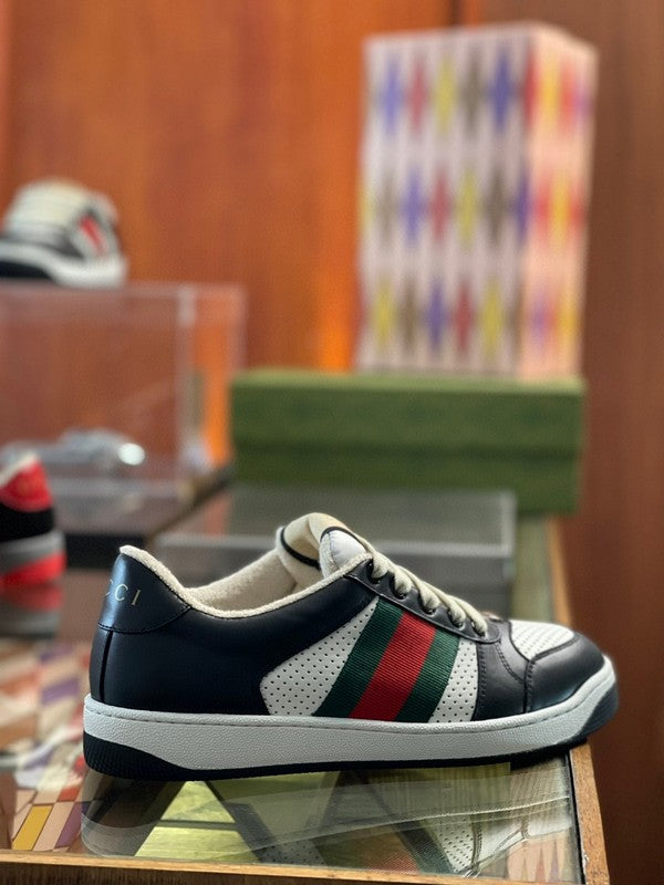 Gucci crisp white luxury sneakers view 9 heritage-inspired look