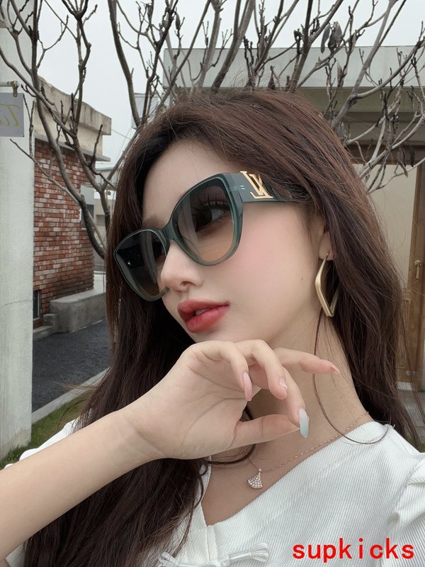 Lifestyle view of Louis Vuitton unisex sunglasses
