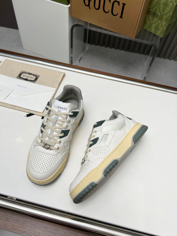 Gucci clean off-white luxury sneakers view 10 bold athletic profile