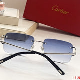 Close-up detail view of Cartier unisex sunglasses