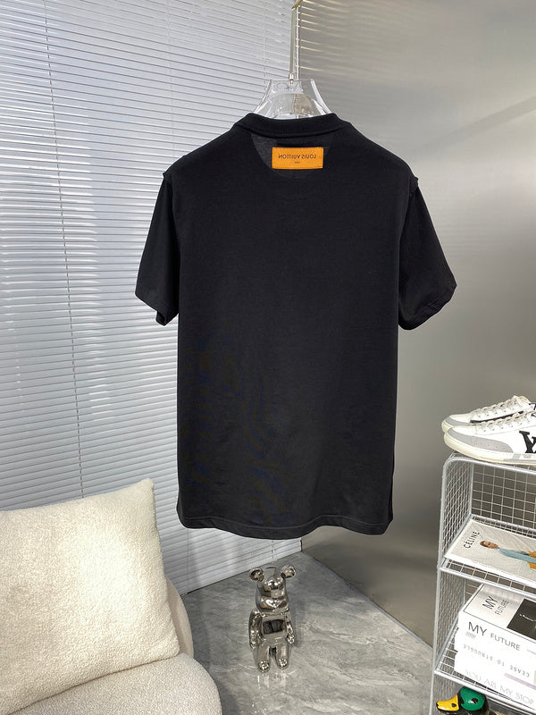 Side profile of Louis Vuitton cotton t-shirt with streetwear-inspired cut