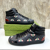Gucci two-tone luxury sneakers view 11 signature lace-up style