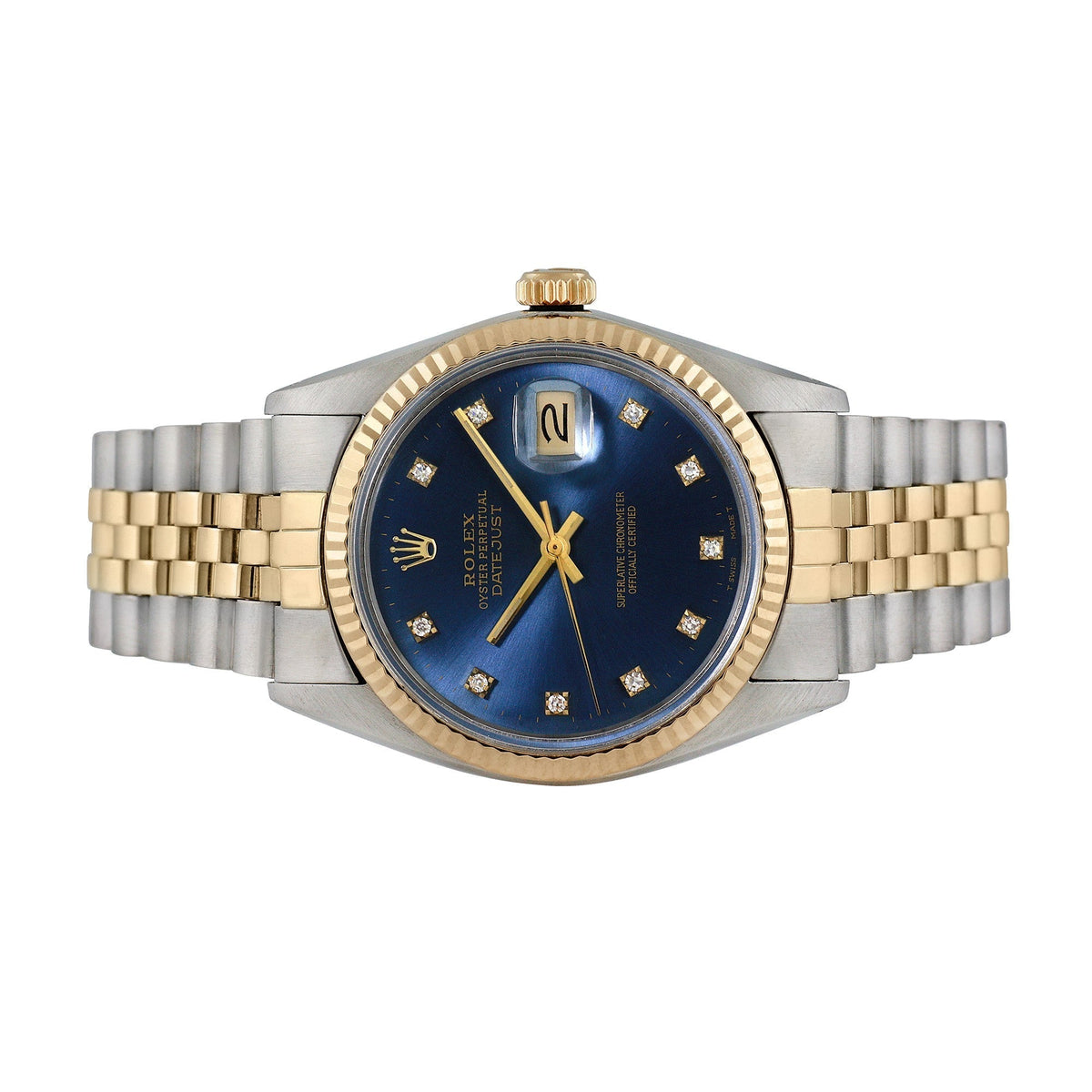 Front view of Rolex men's watch