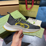 Gucci stone beige luxury sneakers view 6 bold athletic profile