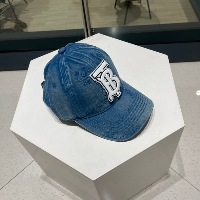Angled view of Burberry unisex cap