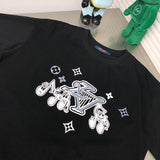 Side profile of Louis Vuitton cotton t-shirt with relaxed-fit cut