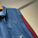 Flat lay presentation of Louis Vuitton luxury clothing with logo-detail design