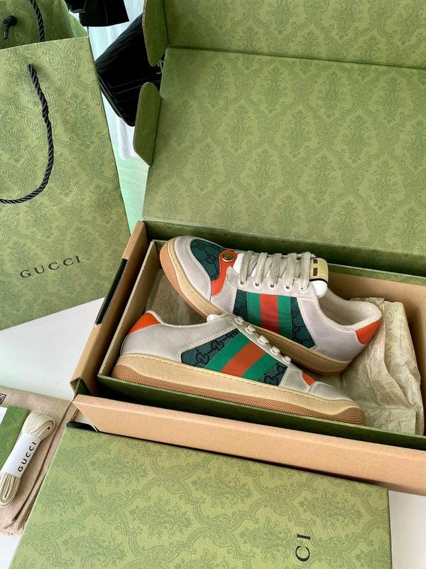 Gucci sneakers detailed view showing premium designer craftsmanship