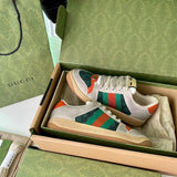 Gucci sneakers detailed view showing premium designer craftsmanship