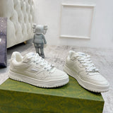 Gucci muted earth tones luxury sneakers view 7 retro runner design