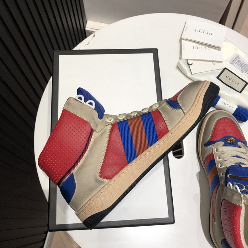 Gucci stone beige luxury sneakers view 5 chunky sole construction