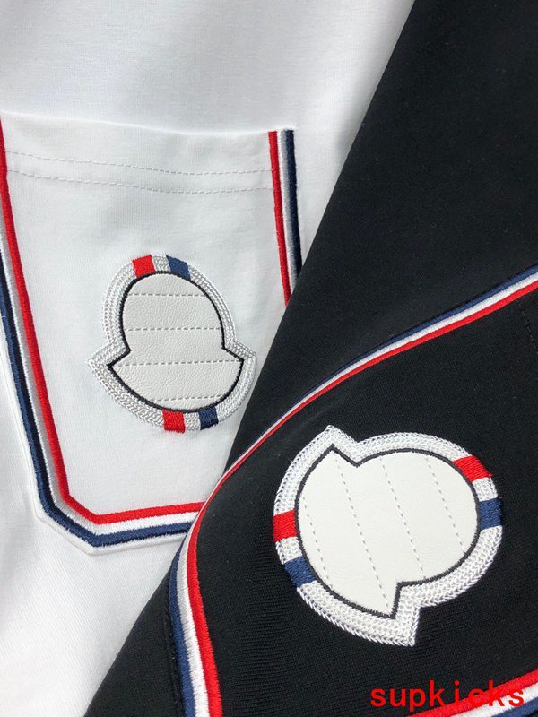 Front view of Moncler luxury clothing with relaxed-fit cut