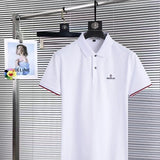 Side profile of Moncler luxury clothing with logo-detail design