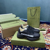 Gucci two-tone luxury sneakers view 10 breathable knit upper