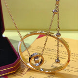 Close-up detail view of Cartier unisex jewelry piece