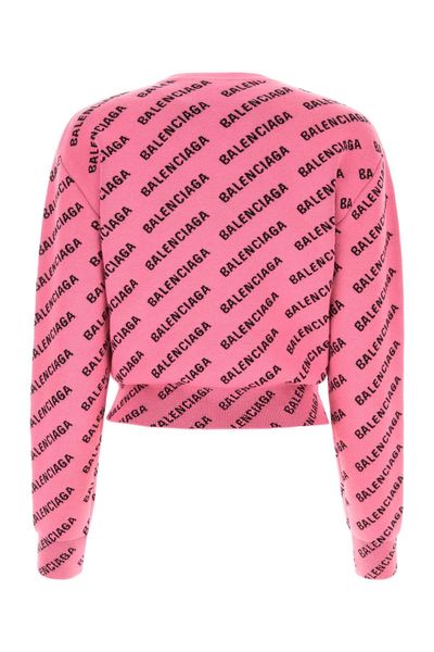 Balenciaga Sweaters- BALENCIAGA Jacquard Crew-Neck Sweater for Women Luxury Designer Knit Sweater