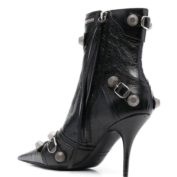 Balenciaga Shoes? BALENCIAGA Mini Crinkled Leather Ankle Boots with Stiletto Heel Luxury Lifestyle Designer Footwear
