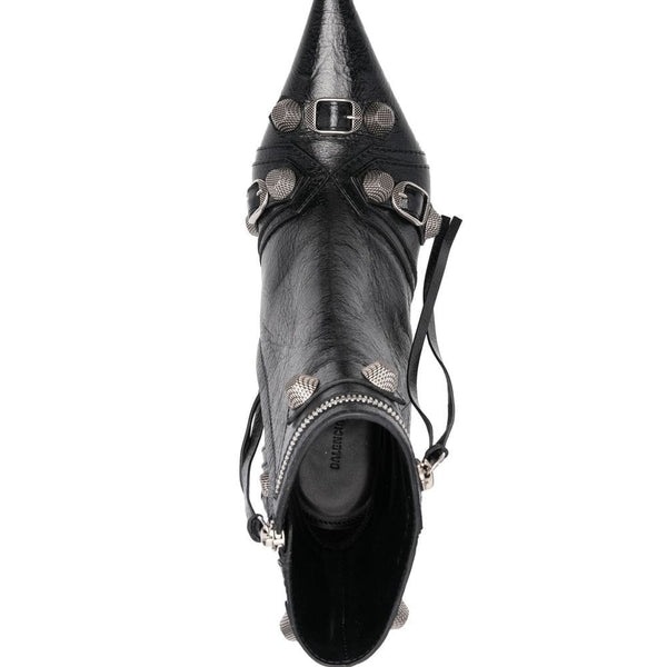 Balenciaga Shoes? BALENCIAGA Mini Crinkled Leather Ankle Boots with Stiletto Heel Luxury Lifestyle Designer Footwear