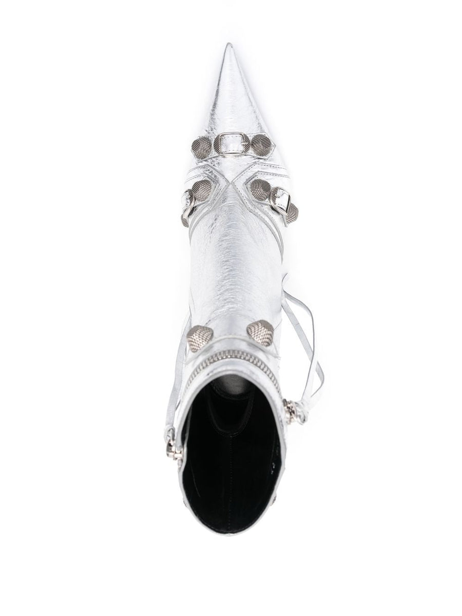 Balenciaga Shoes? BALENCIAGA Metallic Ankle Boots with Stiletto Heel Comfortable Everyday Designer Shoes