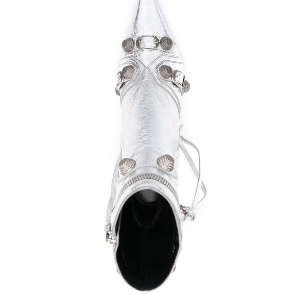 Balenciaga Shoes? BALENCIAGA Metallic Ankle Boots with Stiletto Heel Comfortable Everyday Designer Shoes