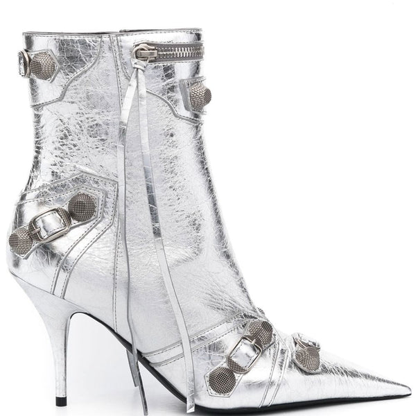 Balenciaga Shoes? BALENCIAGA Metallic Ankle Boots with Stiletto Heel Luxury Lifestyle Designer Footwear