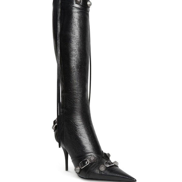 Balenciaga Shoes BALENCIAGA Chic Stiletto Leather Boots - 90MM Comfortable Everyday Designer Shoes