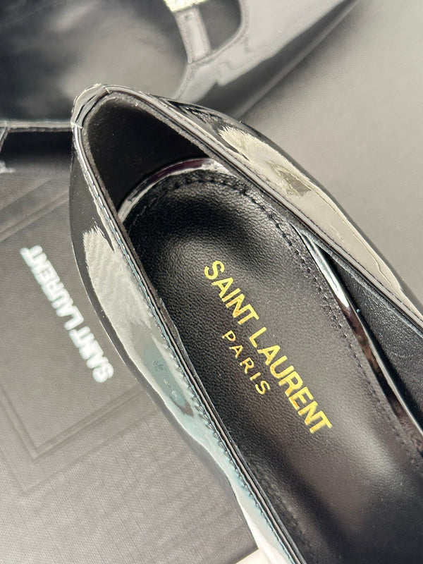 Saint Laurent luxury shoes detail shot