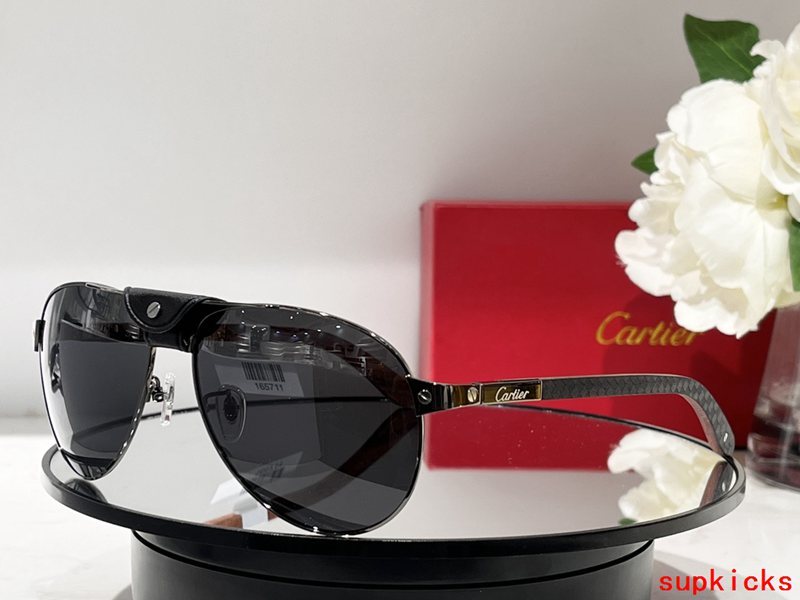Angled view of Cartier unisex sunglasses
