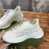 Gucci crisp white luxury sneakers view 7 heritage-inspired look