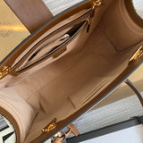 Side profile of premium modern women's handbag – women's statement bag